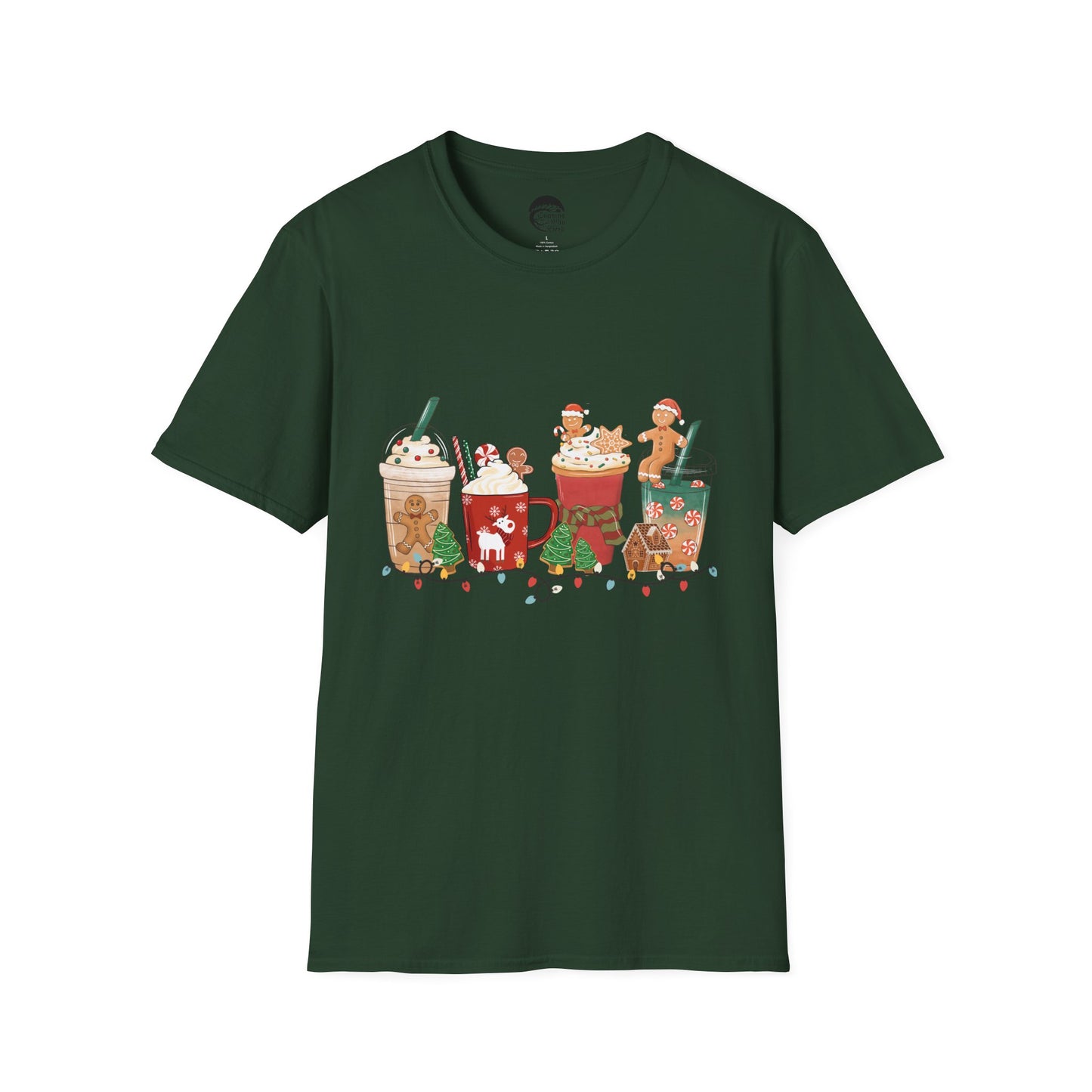 Gingerbread Print Holiday T-Shirt