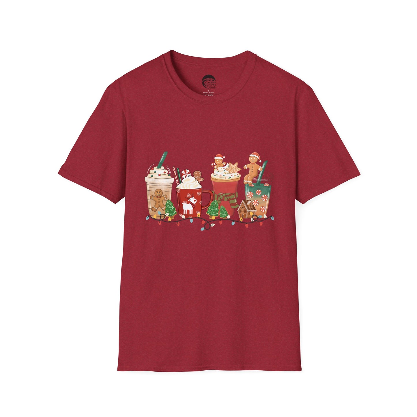 Gingerbread Print Holiday T-Shirt