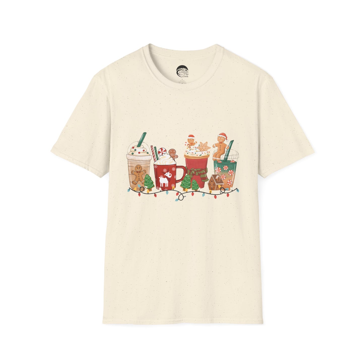 Gingerbread Print Holiday T-Shirt