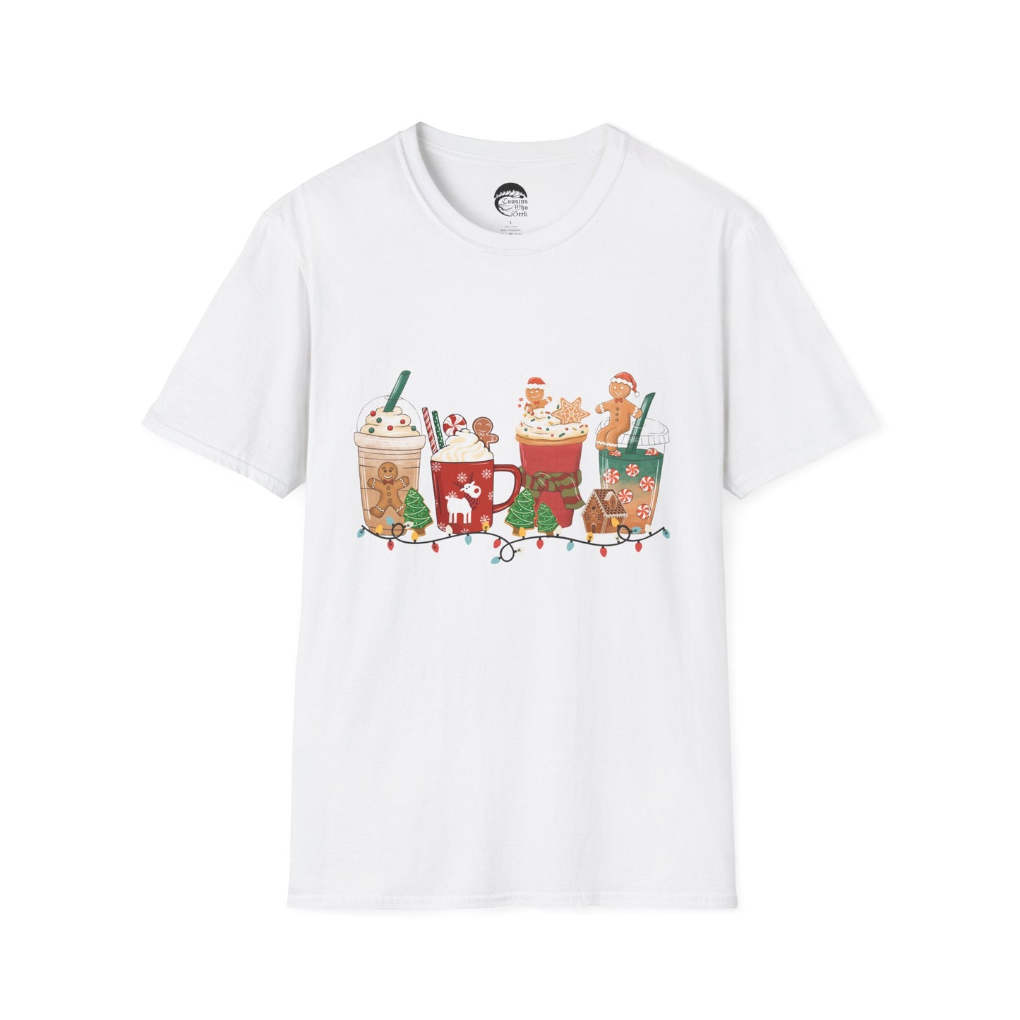 Gingerbread Print Holiday T-Shirt