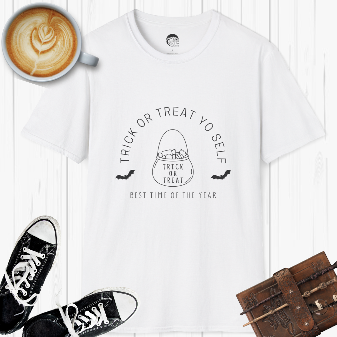 Trick or Treat Yo Self T-Shirt - Cousins Who Geek