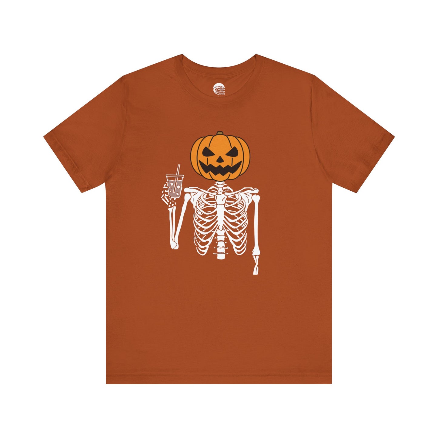 Pumpkin Spice Skeleton Coffee T-Shirt