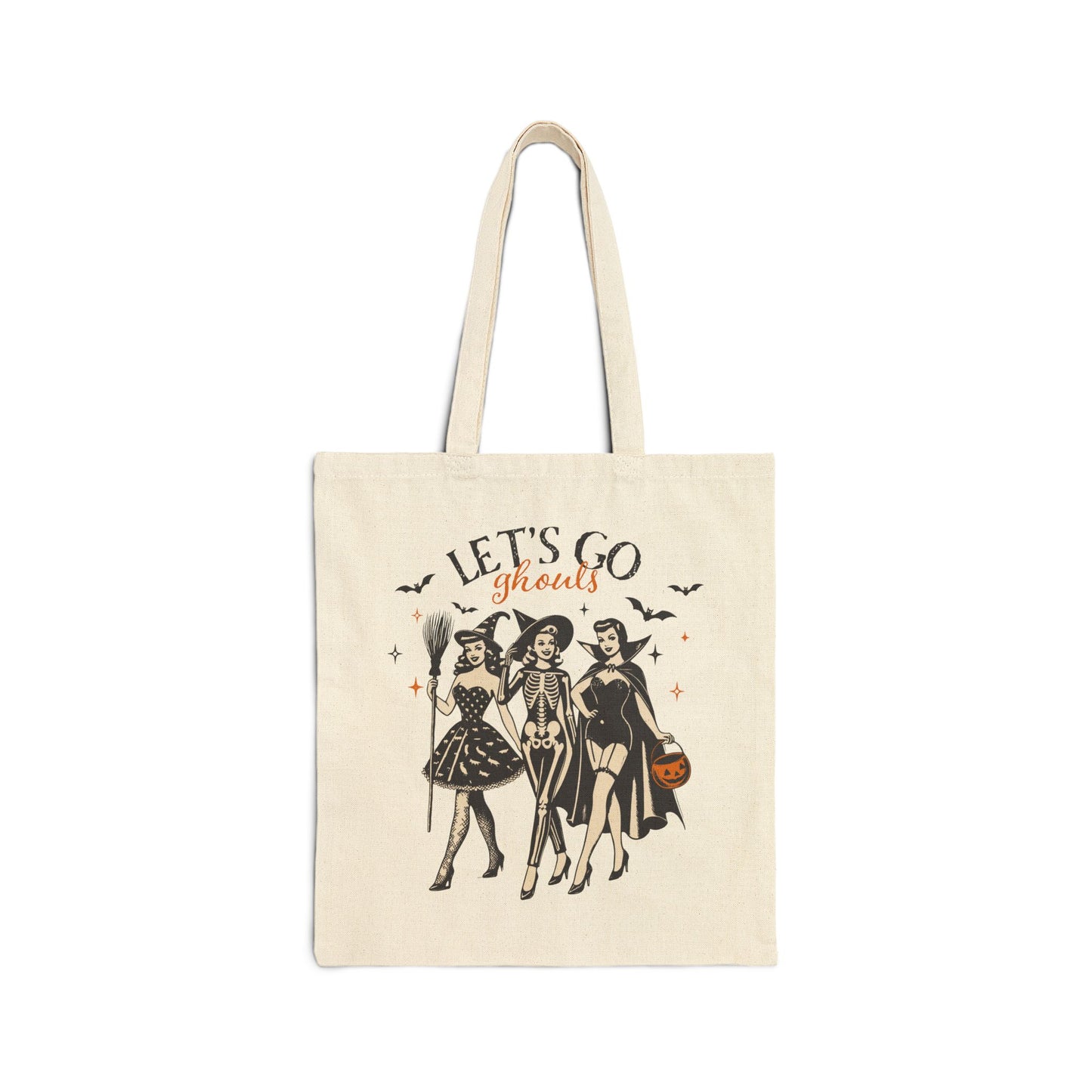 Let's Go Ghouls Canvas Tote Bag