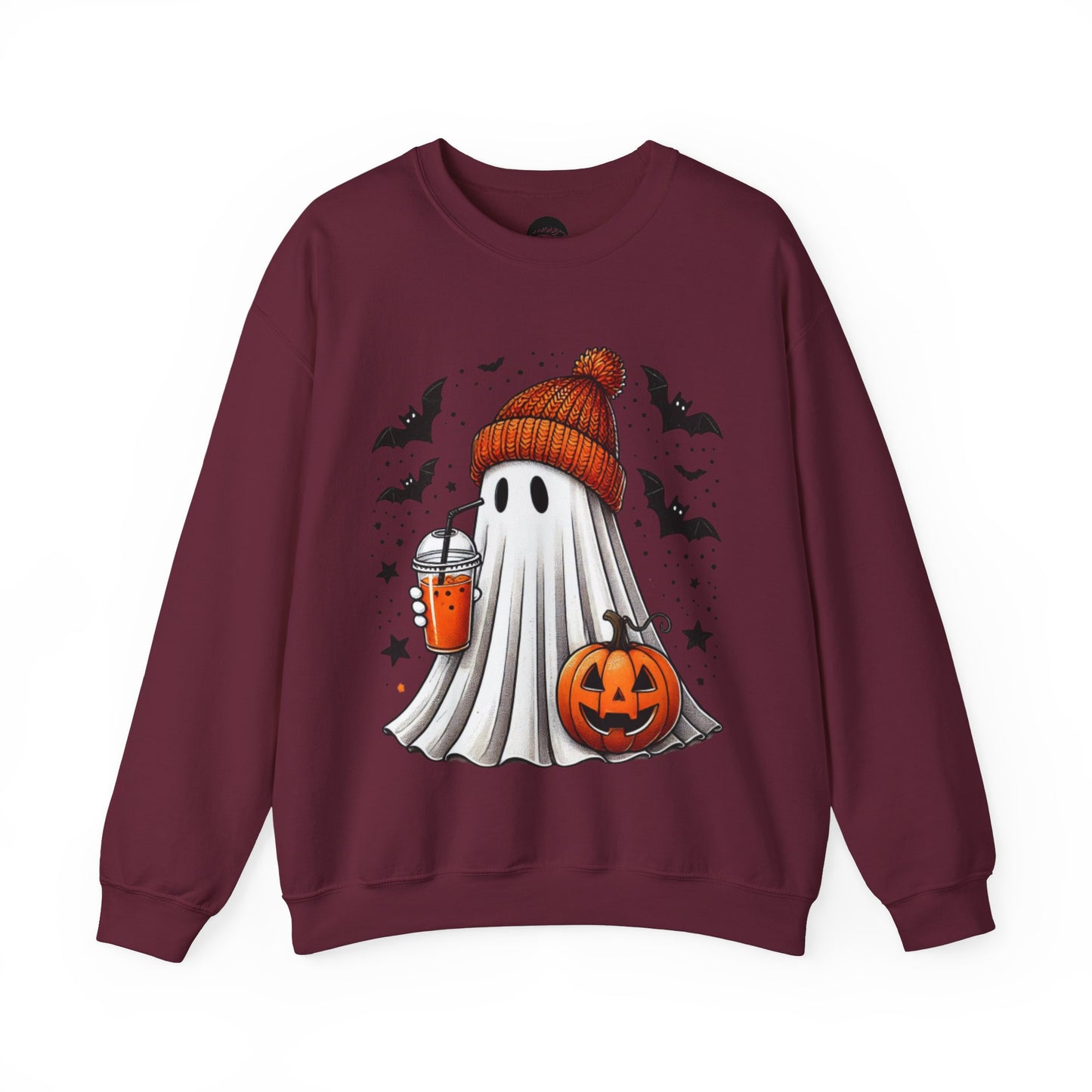 Pumpkin Spice Trick or Treat Ghost Crewneck Sweatshirt