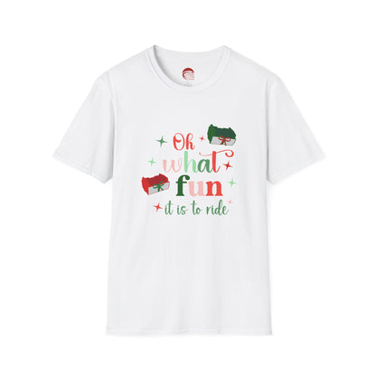 Holiday PeopleMover Christmas t-shirt with retro futuristic design