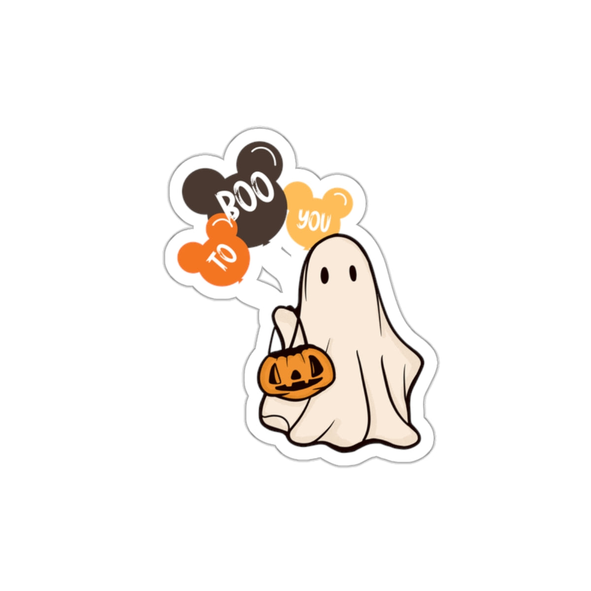 Boo To You Trick or Treat Ghost Stickers