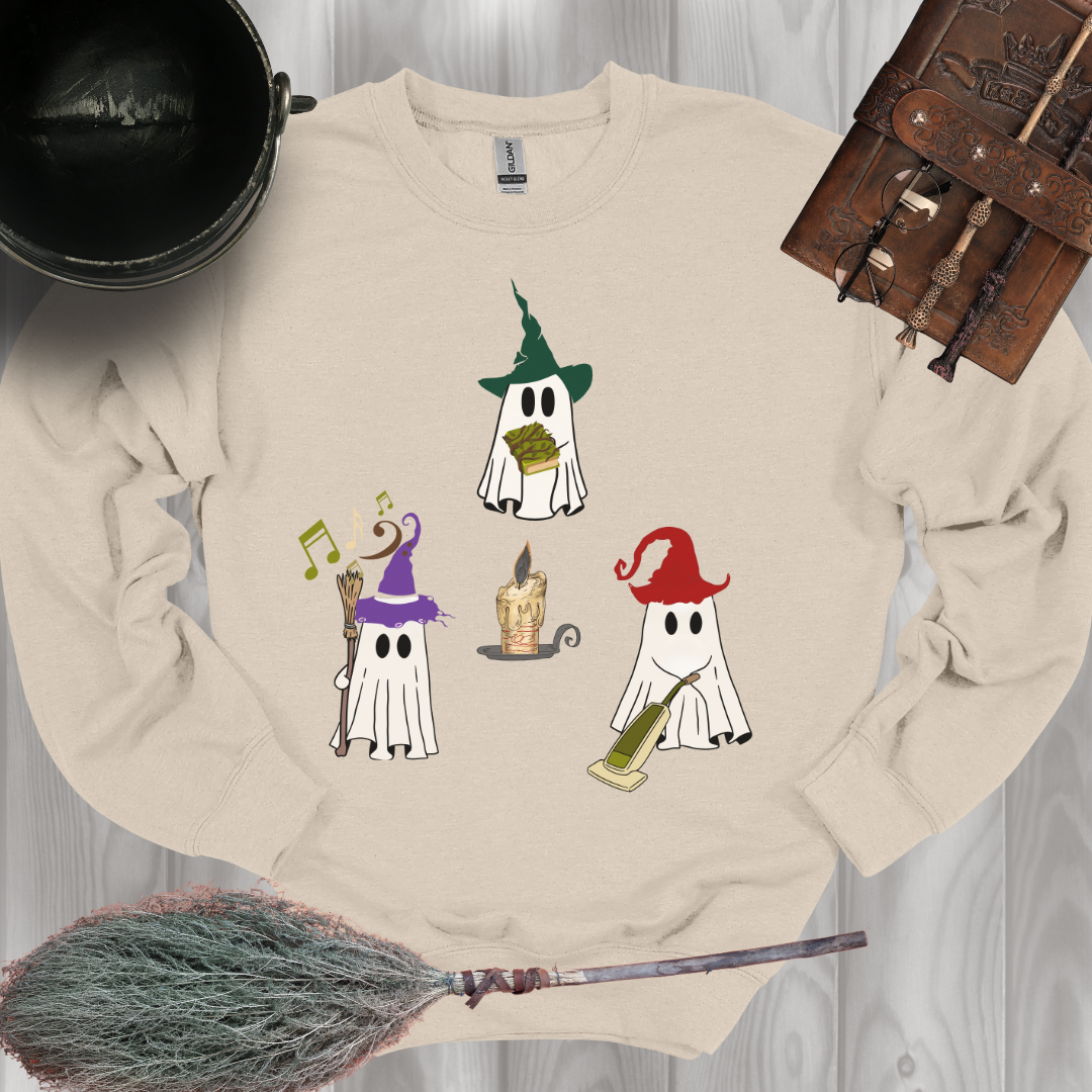 Ghostly Witch Sisters Crewneck Sweatshirt