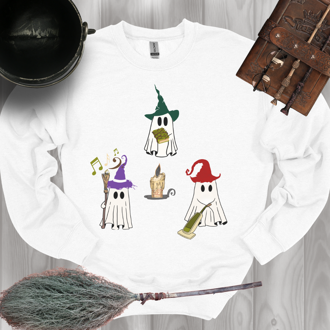 Ghostly Witch Sisters Crewneck Sweatshirt