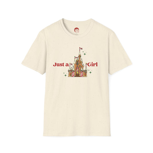 Just a MK Holiday Girl Gingerbread Castle Christmas Tee