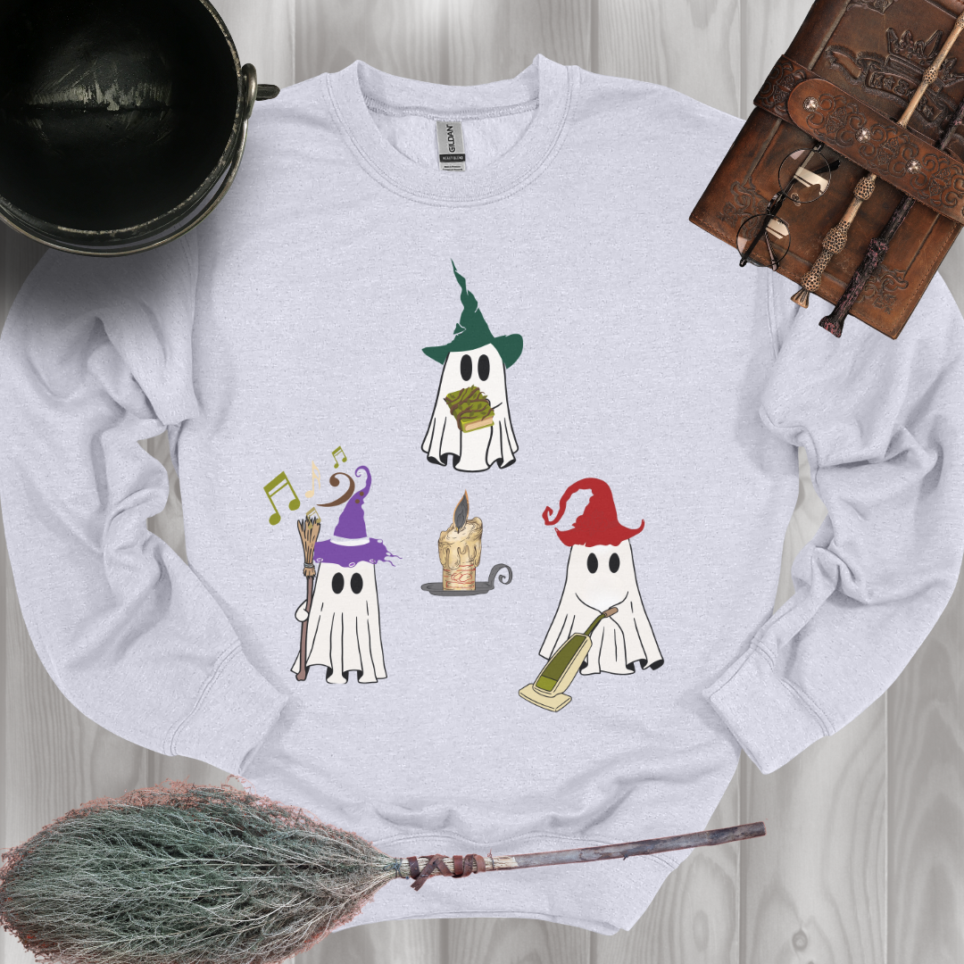 Ghostly Witch Sisters Crewneck Sweatshirt