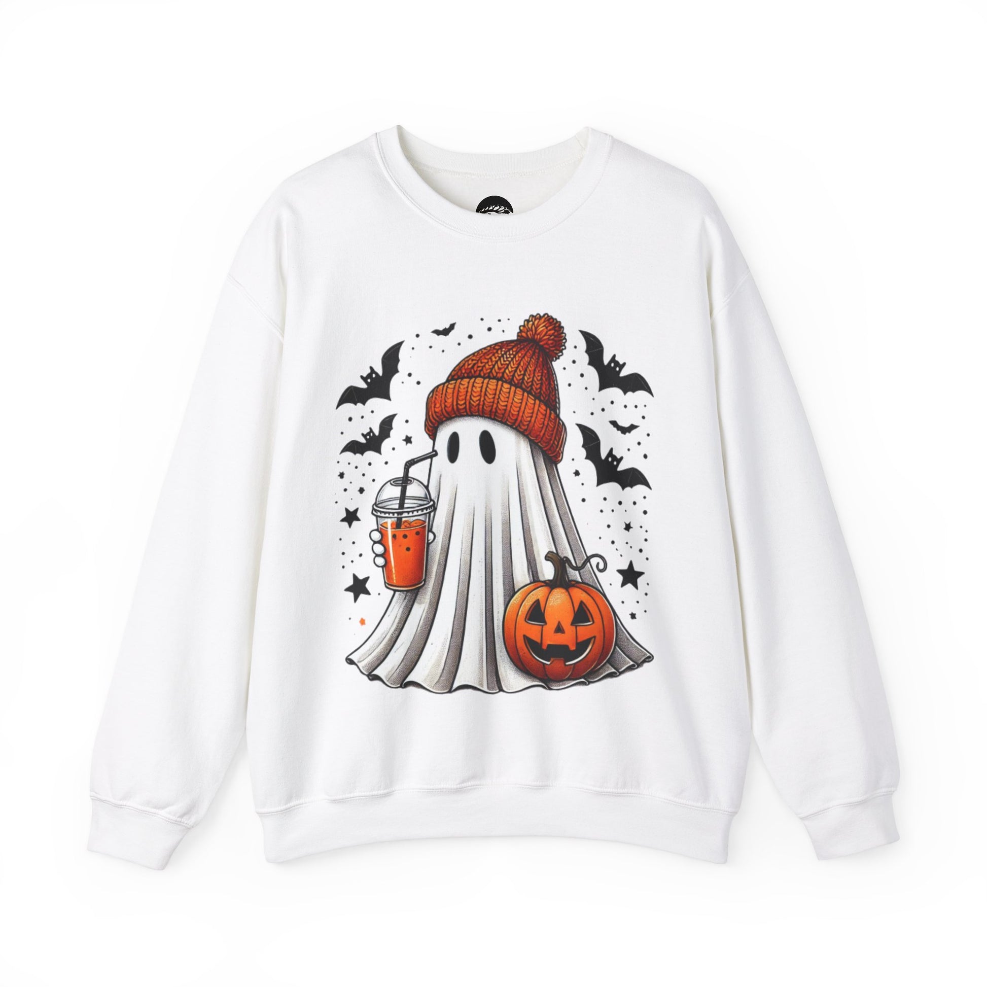 Pumpkin Spice Trick or Treat Ghost Crewneck Sweatshirt - Cousins Who Geek