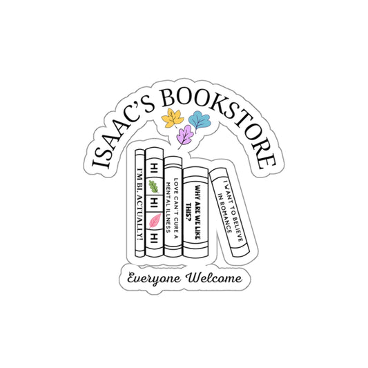 Isaac's Bookstore Sticker - Cousins Who Geek