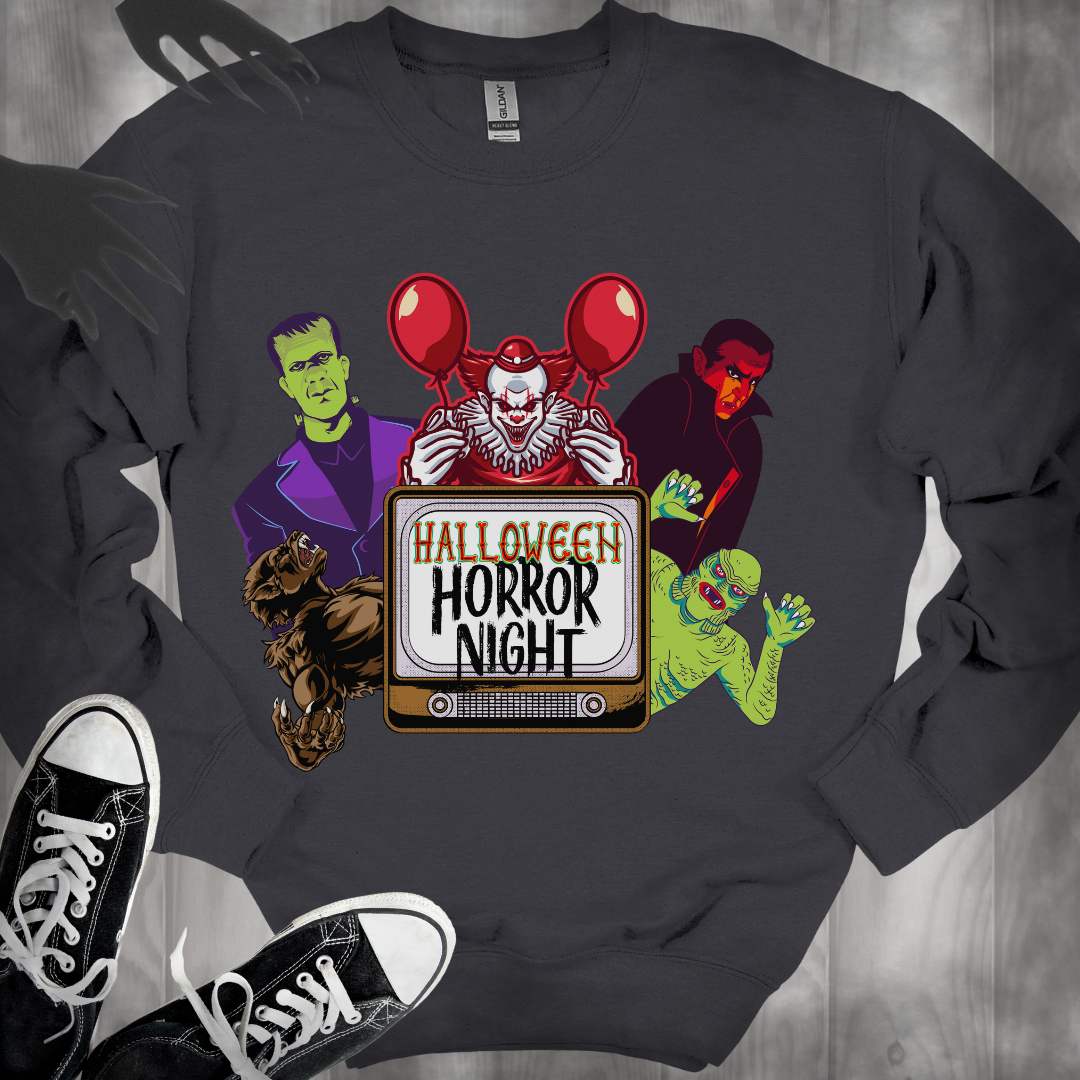 Halloween Horror Night Sweatshirt Cousins Who Geek
